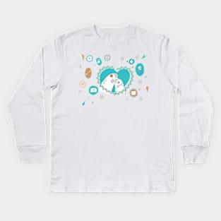 Love Birds Kids Long Sleeve T-Shirt